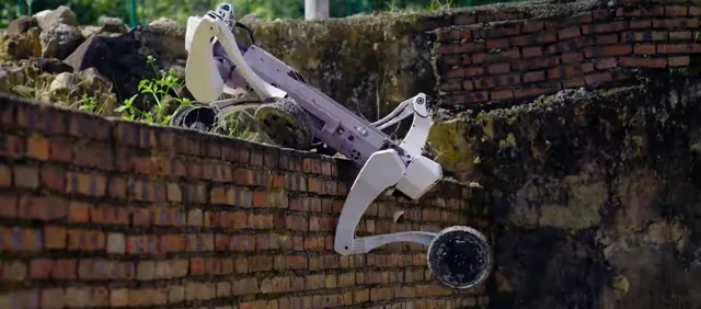 Lightyear M1: A Wheeled Quadruped With Parallel Joints