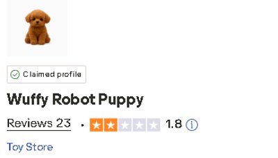 An example of a Wuffy Puppy clone showing the simplistic nature of the actual toy.