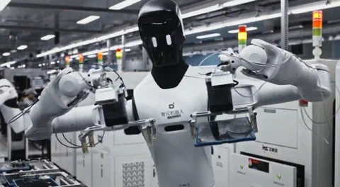 Humanoid Robots Start Work at Electronics Factory