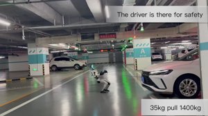 Unitree G1 Robot Towing a 1400kg Car