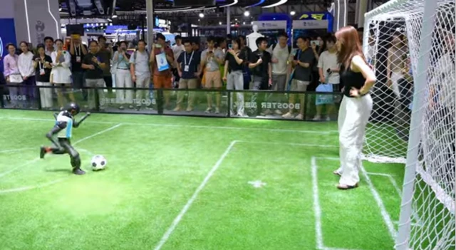 Booster Robotics Humanoid Shoots, Scores at WAIC 2026