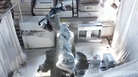 Robot Arm Channels Inner Michelangelo for Monumental Labs