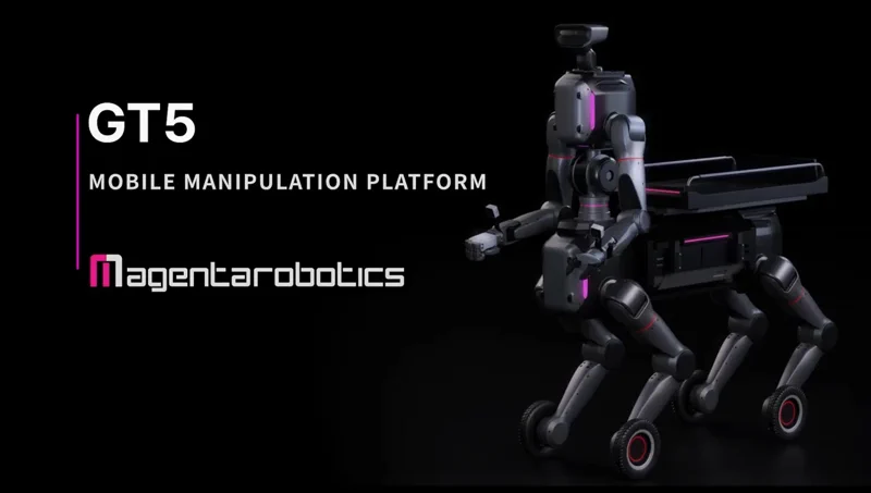 Magenta Robotics GT5: Four-Legged, Two-Wheeled, Dual-Armed Butler