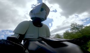 Imperial Scout Trooper Tests Volonaut Airbike in Epic Star Wars Mashup